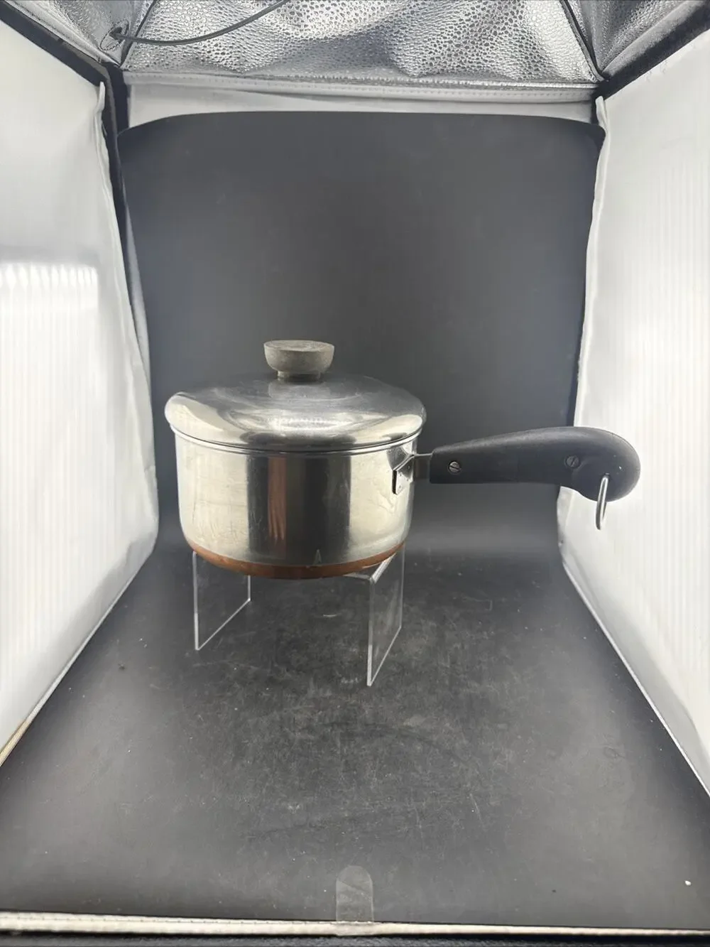 REVERE WARE 2QT. Sauce Pan Copper Bottom With Lid Vintage Clinton, IL 1801